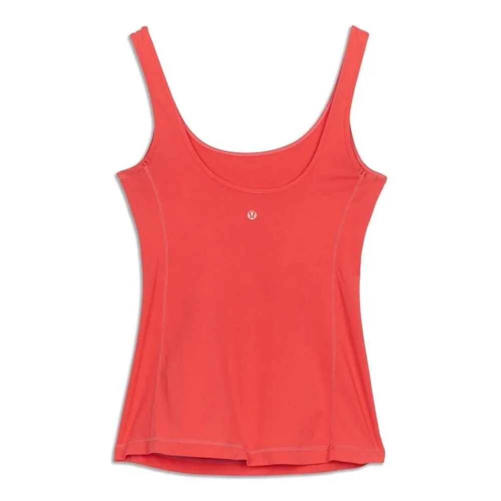Lululemon Tank, Workout Yoga, Size 4, Bright Neon Orange, EUC!